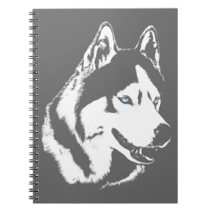 Husky Notebook Siberian husky Gifts & Bokar Anteckningsbok Med Spiral
