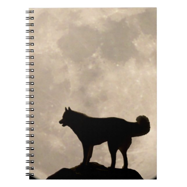 Husky Notebook Siberian husky Gifts & Bokar Anteckningsbok Med Spiral (Framsidan)