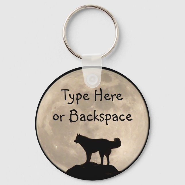 Husky Nyckelrings Sled Hund Husky Keychains Anpass Nyckelring (Framsida)