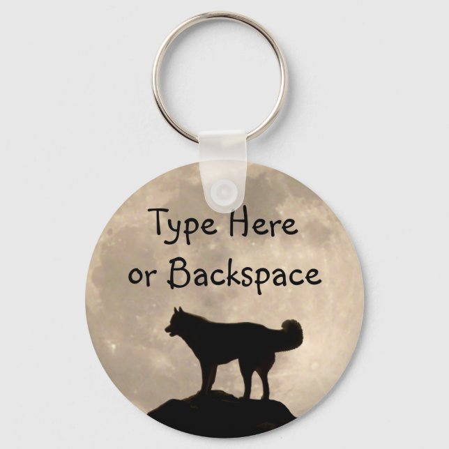 Husky Nyckelrings Sled Hund Husky Keychains Anpass Nyckelring (Framsida)