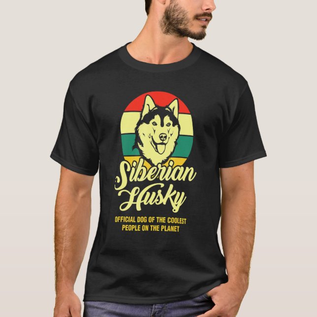 Husky Officiell Hund för de allra fattigaste männi T Shirt (Framsida)