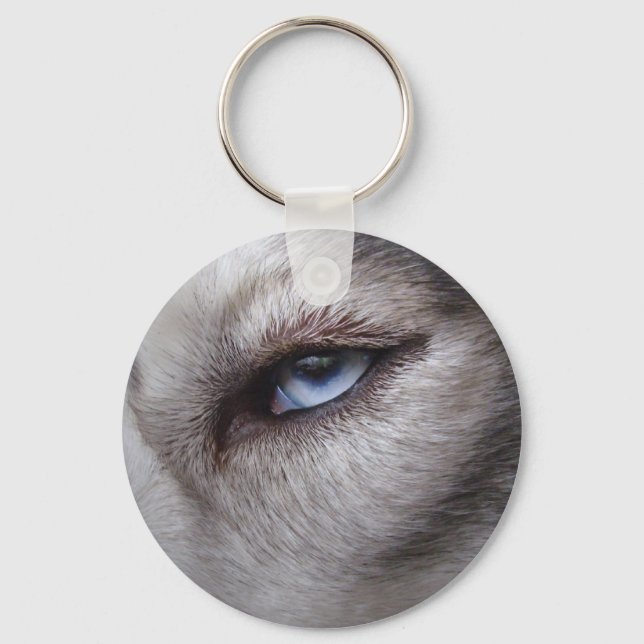 Husky Öga Keychain Siberian husky Malamute Gifts Nyckelring (Framsida)
