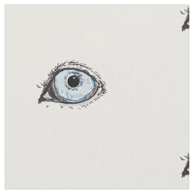 Husky Öga Mönster Tyg (Närbild)