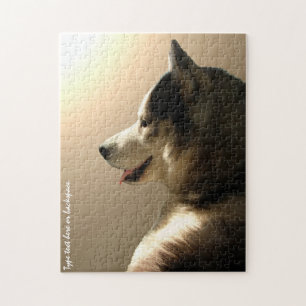 Husky Öga Puzzle Personlig Sled Hund Puzzles Pussel