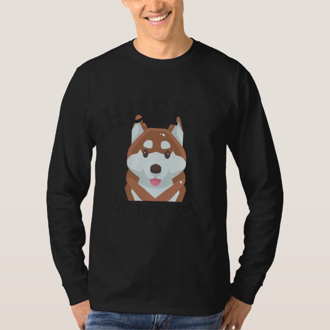 Husky On Watch Essential T Shirt (Framsida)