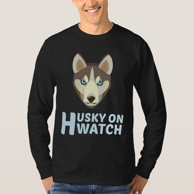 Husky On Watch Husky Husky Varg T Shirt (Framsida)