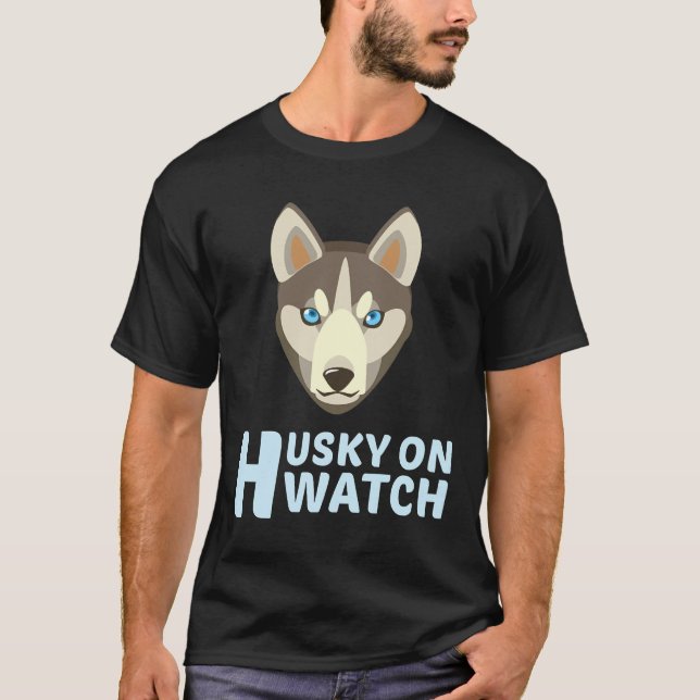 Husky On Watch Husky Husky Varg T Shirt (Framsida)