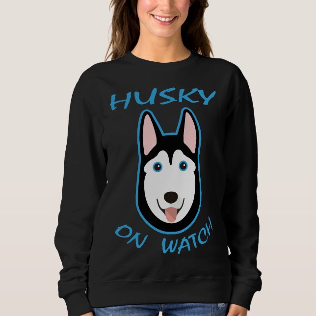 Husky On Watch T Shirt (Framsida)