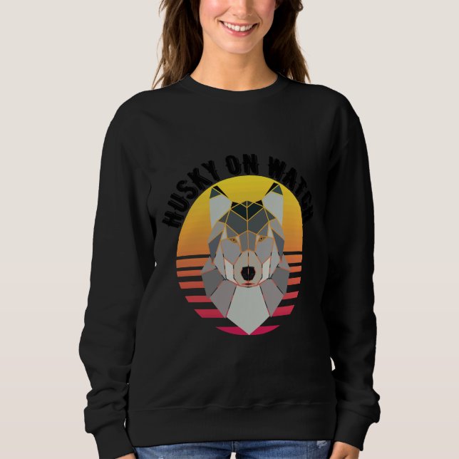 Husky On Watch T Shirt (Framsida)