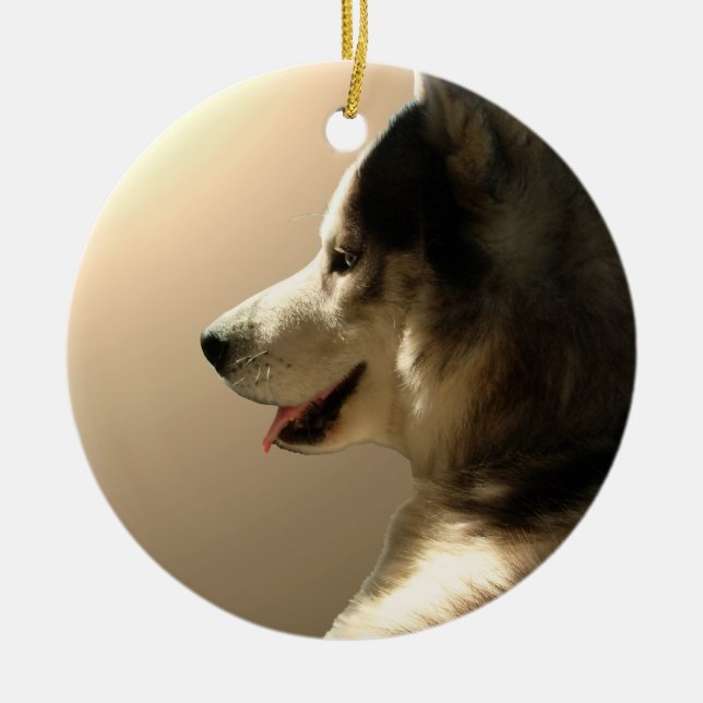 Husky Ornament Malamute Keepsakes Hund (Framsidan)