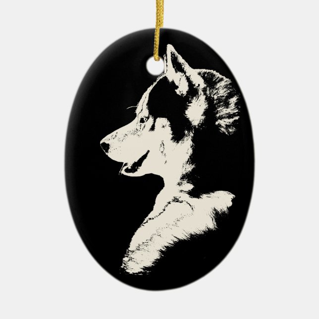 Husky Ornament Personlig Husky Valp Gifts (Framsidan)