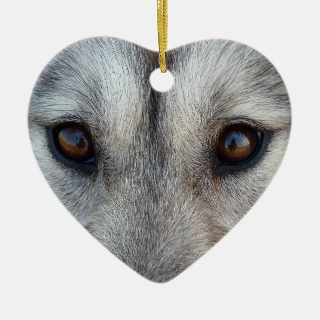 Husky Ornament Varg Valp Keepsaké Hund Gifts (Framsidan)