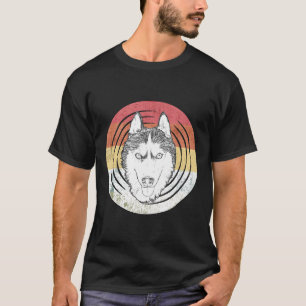 Husky Owner Gift Mamma Hund älskare Retro Siberian T Shirt