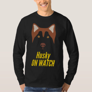Husky på bevakningschef i Siberian husky T Shirt