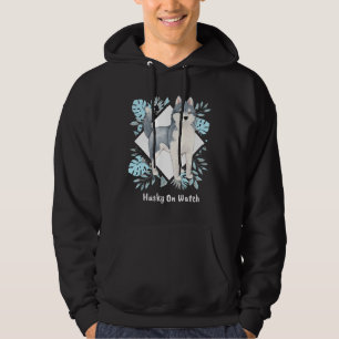 Husky på vakt! hoodie