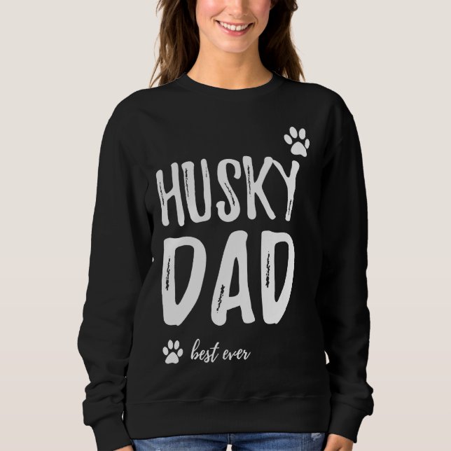 Husky Pappa Best någonsin Idea T Shirt (Framsida)