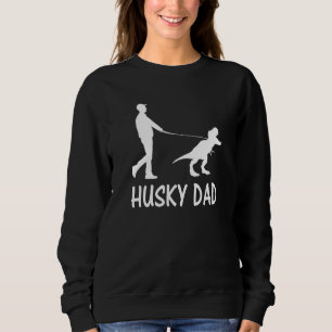 Husky Pappa Dinosaur Siberian husky Hundägare Funn T Shirt