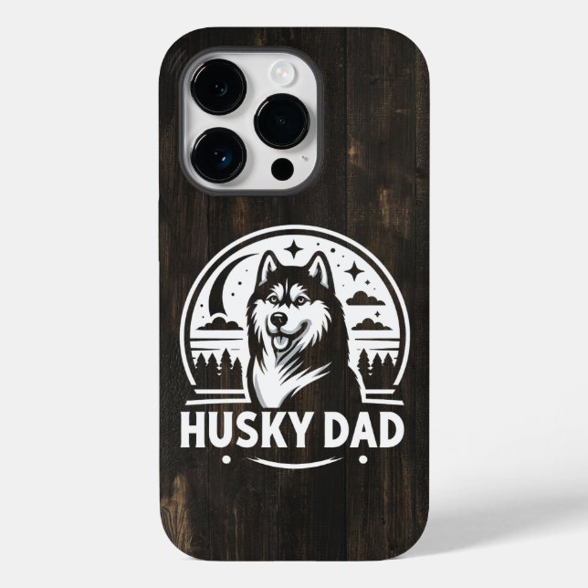 Husky Pappa Gift Hundägare Siberian husky Far (Baksida)