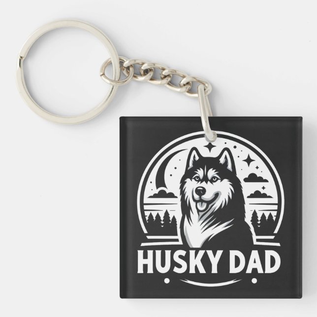 Husky Pappa Gift Hundägare Siberian husky Far (Framsidan)
