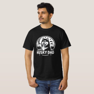 Husky Pappa Gift Hundägare Siberian husky Far T Shirt