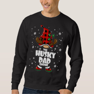 Husky Pappa Gnome jul Husky Pappa Siberian Husk Lång Ärmad Tröja