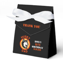 Husky Pappa, Hund Birthday Favor Boxes