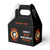 Husky Pappa, Hund Birthday Favor Boxes