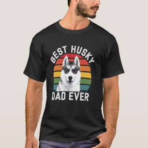 Husky Pappa Hundälskare Roligt Farsdagspresentidé T Shirt