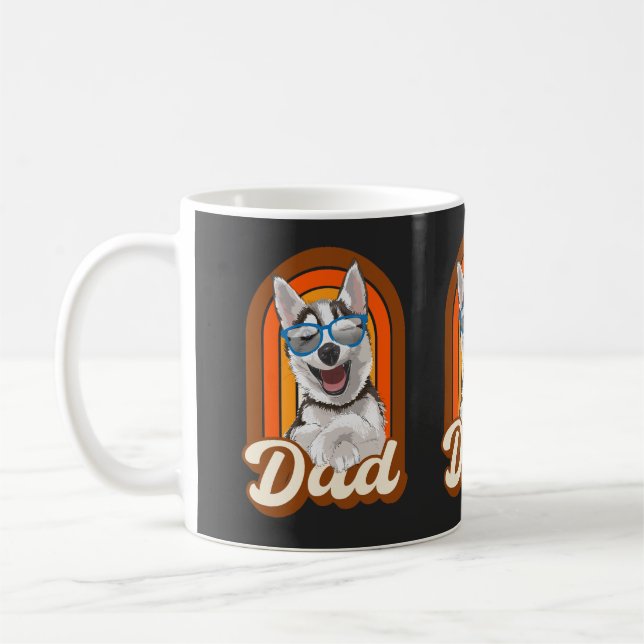 Husky pappa, pappa hund, kärlek huskies kaffemugg (Vänster)