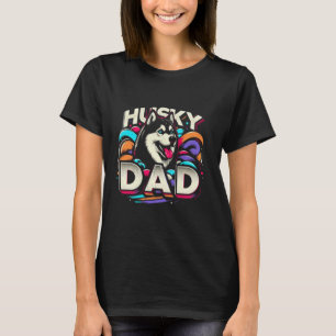 Husky Pappa Siberian Husky Hund Husdjur För Män T Shirt