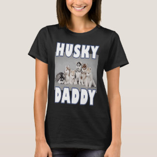 Husky pappa Siberian husky-valpar för Husky hund T Shirt