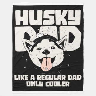 Husky Pappa som en vanlig Pappa-färgmaskin Fleecefilt