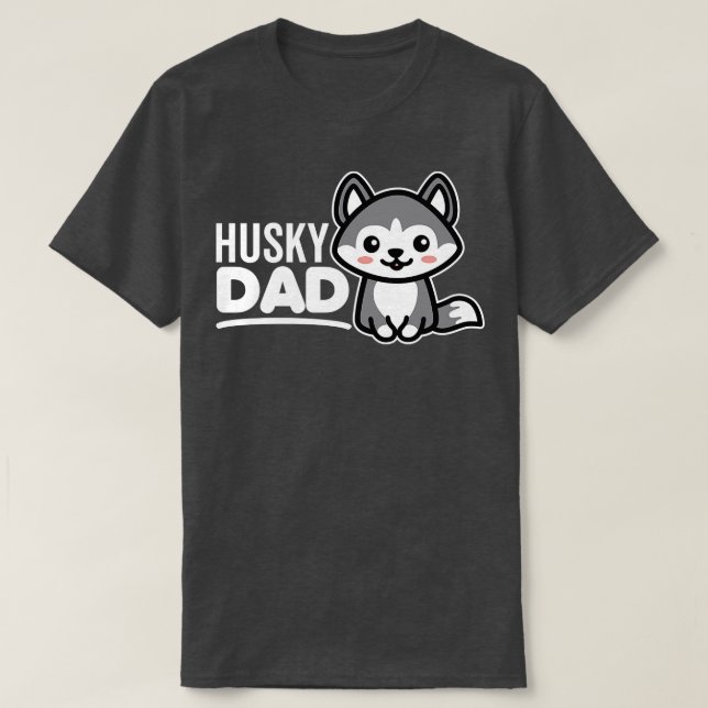 Husky Pappa T Shirt (Design framsida)