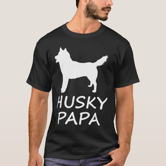 Husky Pappa T Shirt (Framsida)