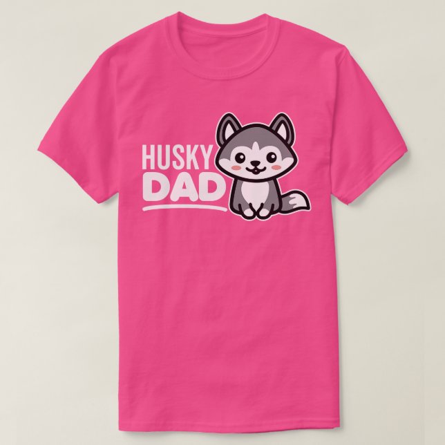 Husky Pappa T Shirt (Design framsida)