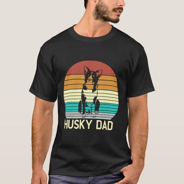 Husky Pappa T Shirt (Framsida)