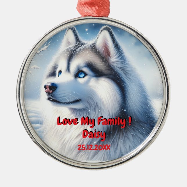 Husky Personalization jul Ornament (Framsidan)