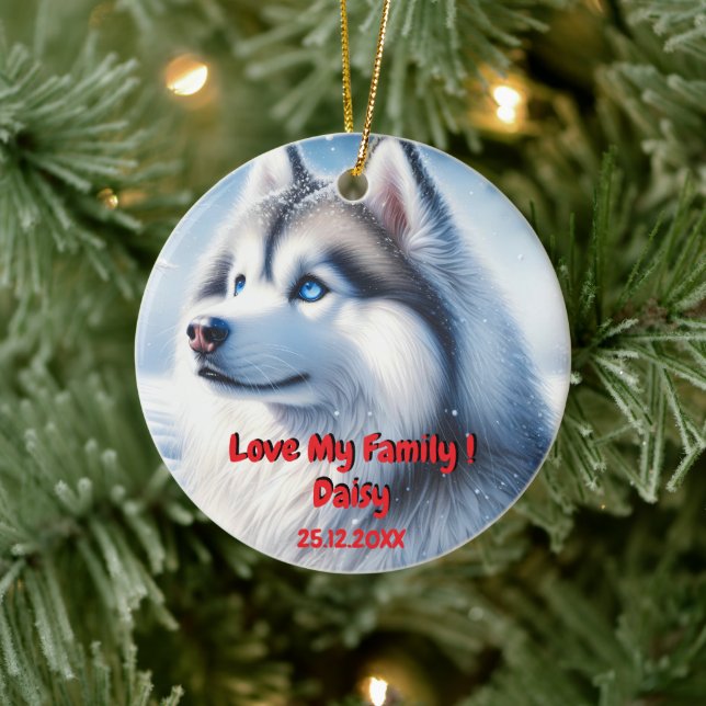 Husky Personalization jul Ornament (Träd)
