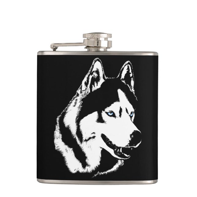 Husky Personlig Flask Husky Hund Drink-kolv Fickplunta (Framsidan)