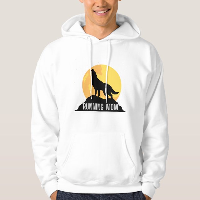 Husky Personlig Varg Tröja Hoodie (Framsida)