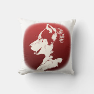 Husky Pillow Siberian husky Malamute Gifts Kudde