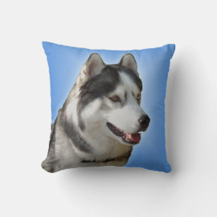 Husky Pillow Siberian husky Malamute Pillows Gifts Kudde