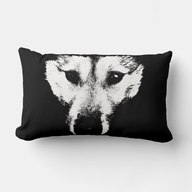 Husky Pillow Varg Valp Pillows Malamute Gifts Lumbarkudde (Framsida)