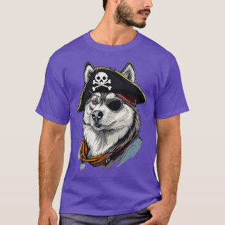 Husky Pirat kapten T Shirt