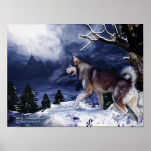 Husky - Poster/skriv ut bergsspirit Art Poster