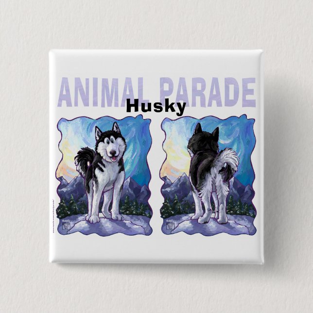 Husky-presenter och tillbehör knapp (Framsida)
