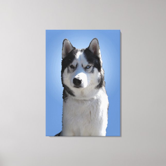 Husky Print Stretched Husky Malamute Hund Canvas (Framsida)