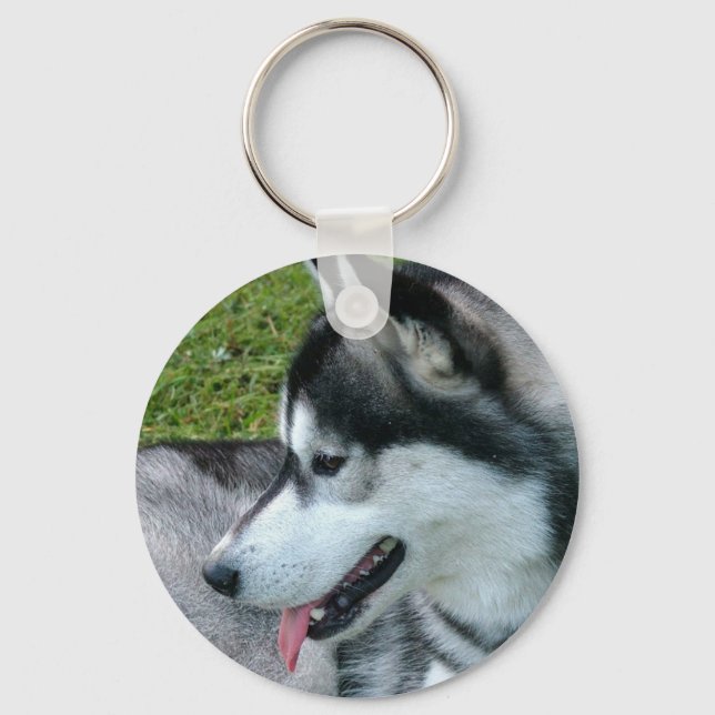 Husky Profile Keychain Nyckelring (Framsida)