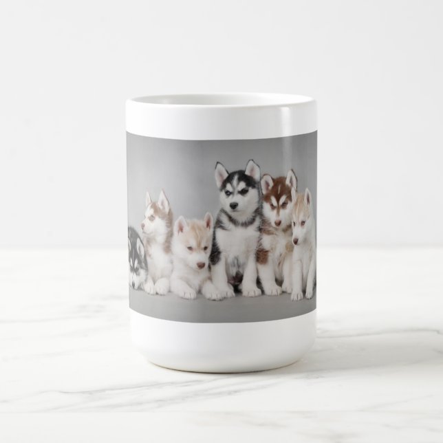 Husky puppies kaffemugg (Center)