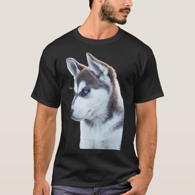Husky Puppy Doubt T Shirt (Framsida)